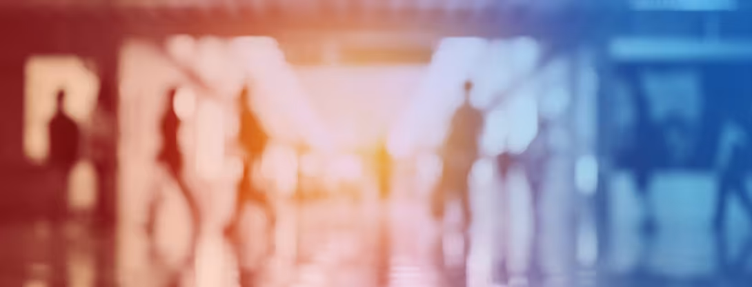 Blurry Building People Banner2